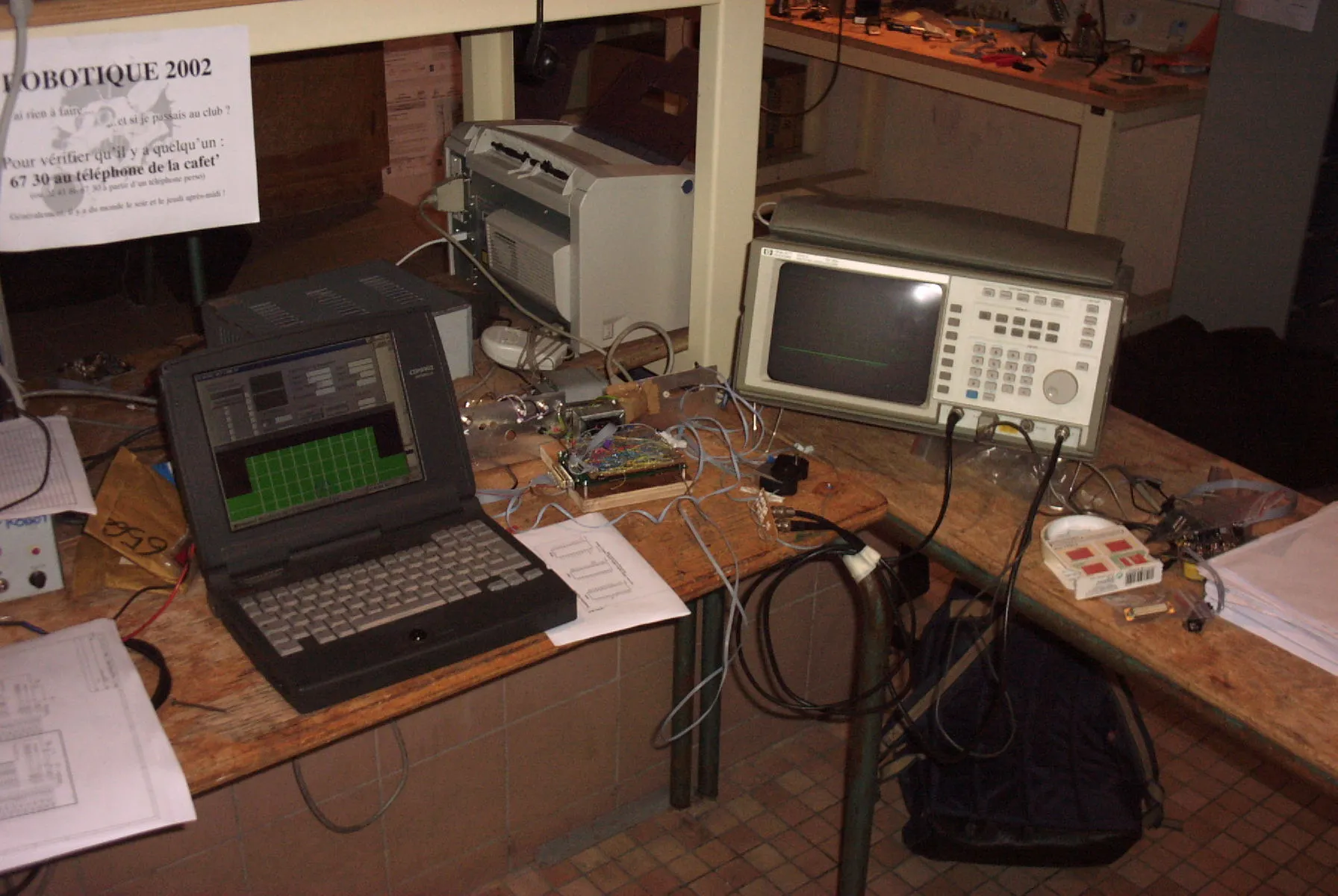 RobotESEO pendant la saison 2001-2002 (poste de travail)