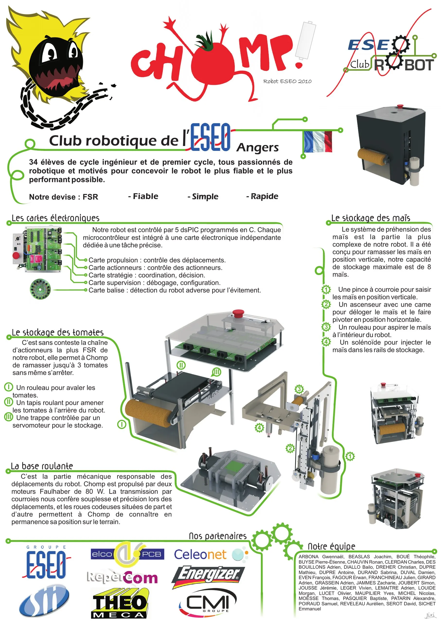 Le poster technique de la saison 2009-2010, thème « Feed the World »