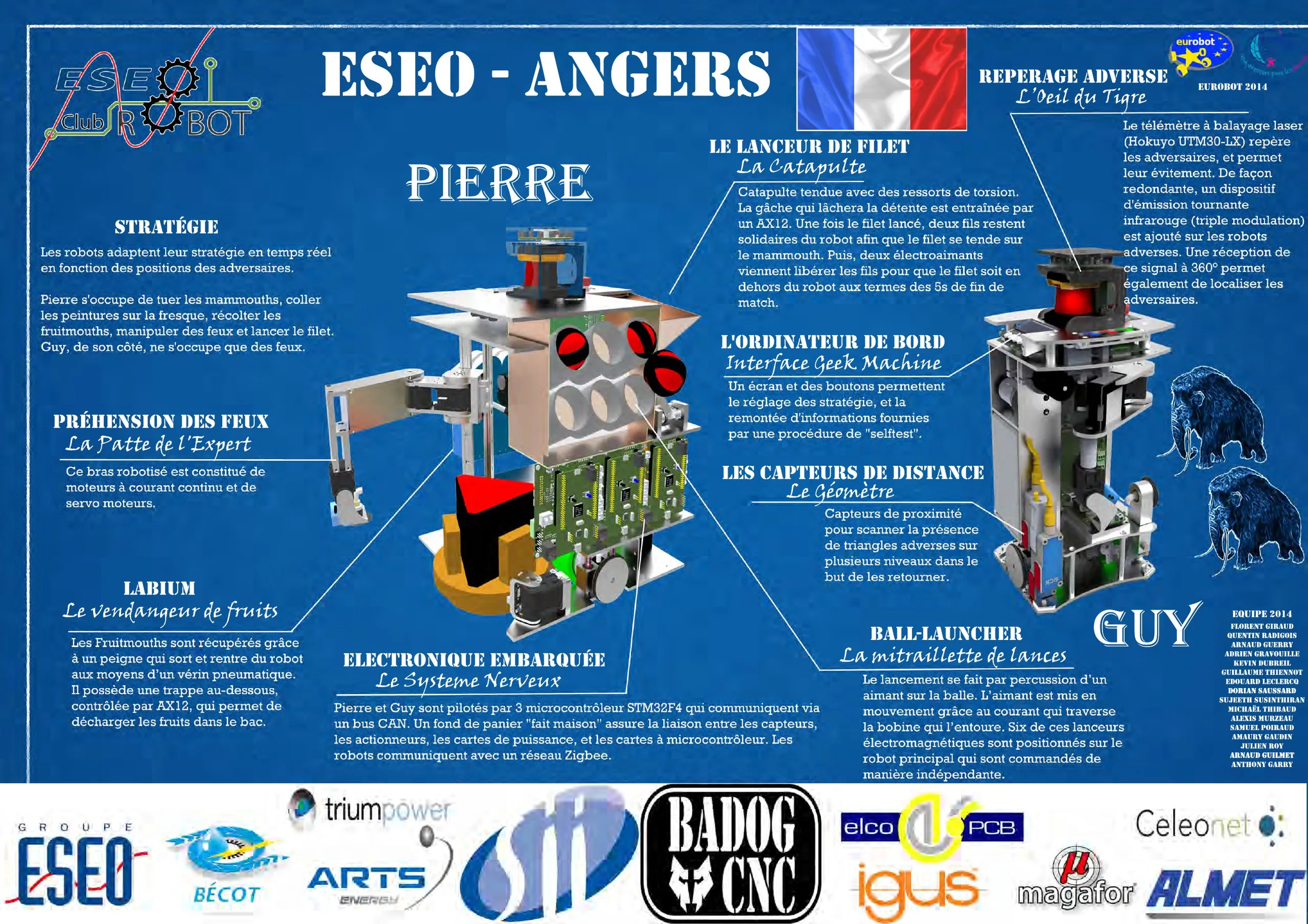 Le poster technique de la saison 2013-2014, thème « Préhistobot »